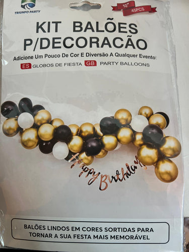 Kit de Balões Happy Birthday - 45pç